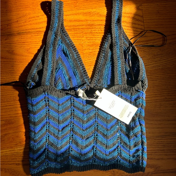 Lurex geometric openwork top from MANGO - Picture 4 of 4